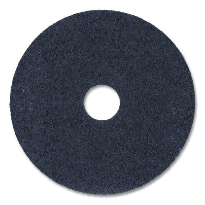 High Performance Stripping Floor Pads, 19" Diameter, Black, 5/Carton
