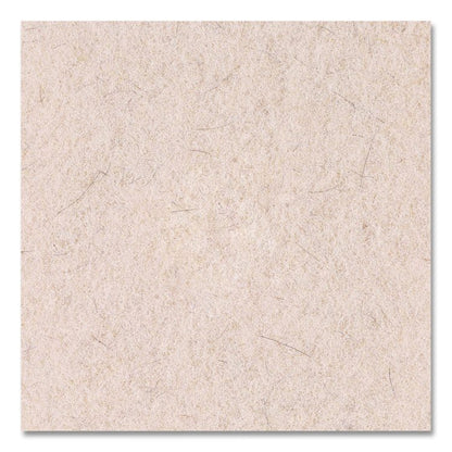 Natural Hog Hair Burnishing Floor Pads, 19" Diameter, Tan, 5/Carton