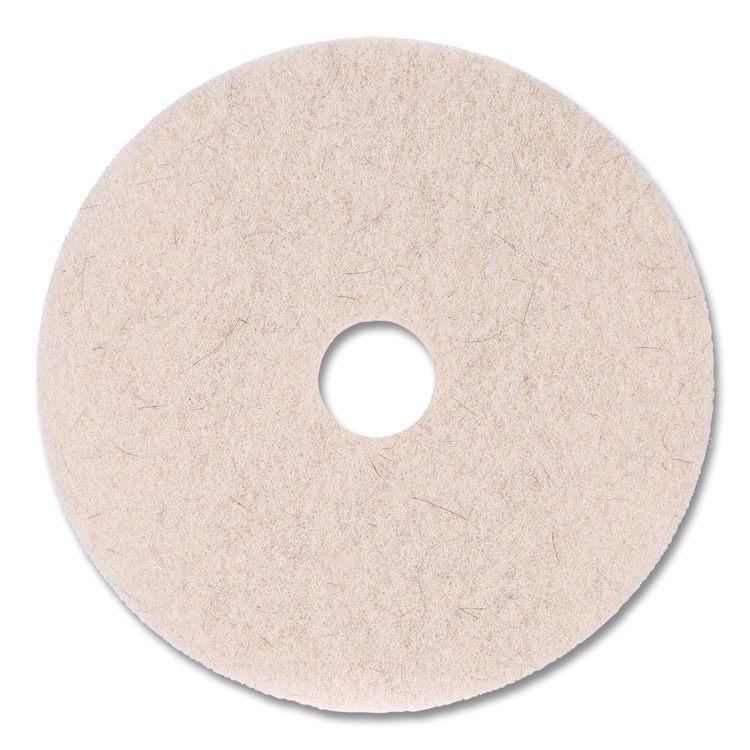 Natural Hog Hair Burnishing Floor Pads, 21" Diameter, Tan, 5/Carton