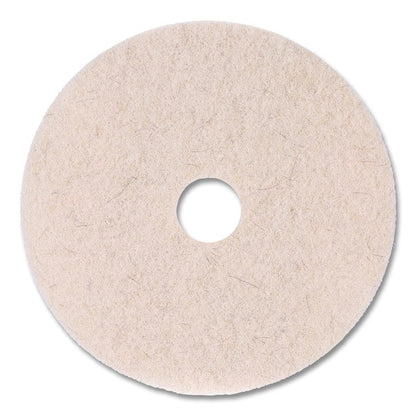 Natural Hog Hair Burnishing Floor Pads, 21" Diameter, Tan, 5/Carton