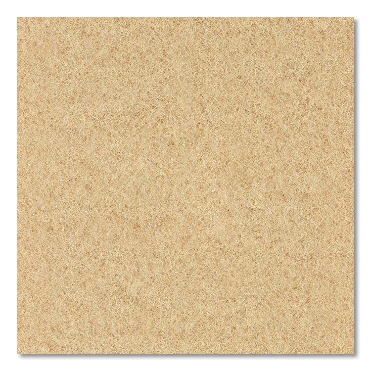 Burnishing Floor Pads, 27" Diameter, Tan, 5/Carton
