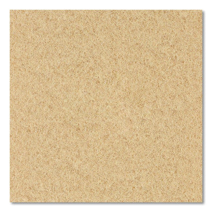 Burnishing Floor Pads, 27" Diameter, Tan, 5/Carton
