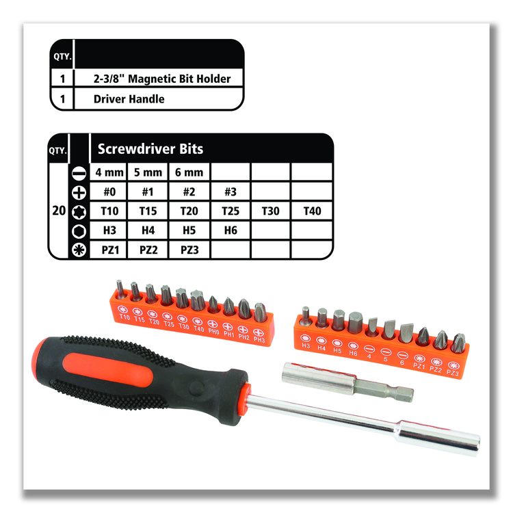 Homeowner's 39-Piece Tool Set, 12.38" x 3" x 7.25" Carry Case