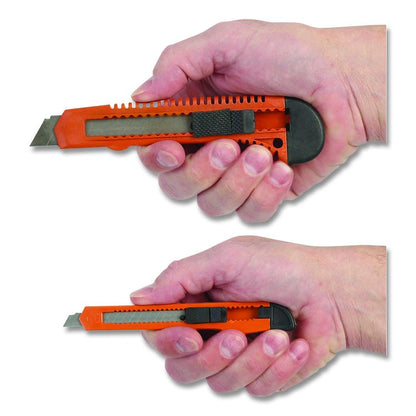 Snap-Off Utility Knife Set, 9 mm Knife, 18 mm Knife, Orange/Black