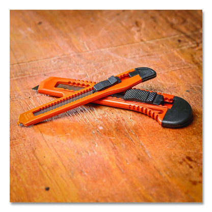 Snap-Off Utility Knife Set, 9 mm Knife, 18 mm Knife, Orange/Black