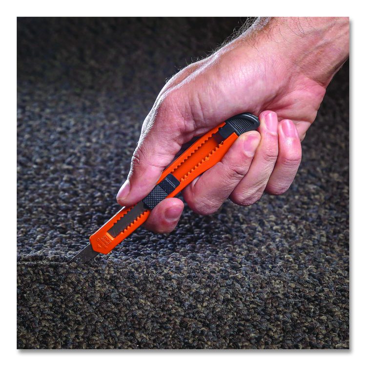 Snap-Off Utility Knife Set, 9 mm Knife, 18 mm Knife, Orange/Black