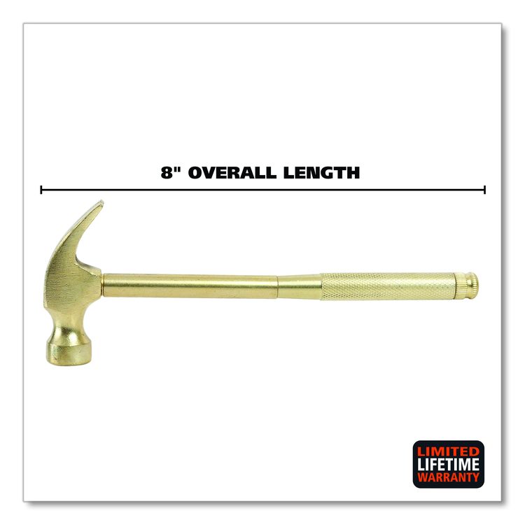 5-in-1 Carpenter's Hammer with Nesting Handle Containing Four Screwdrivers, 6.5" Long Gold Handle