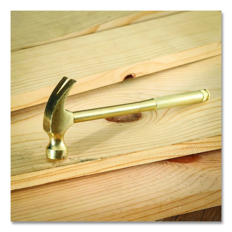 5-in-1 Carpenter's Hammer with Nesting Handle Containing Four Screwdrivers, 6.5" Long Gold Handle