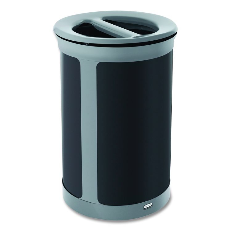 ENHANCE Series Waste Receptacle, Dual Top Hole, 23 gal, Metal, Pearl Gray/Umbra Gray