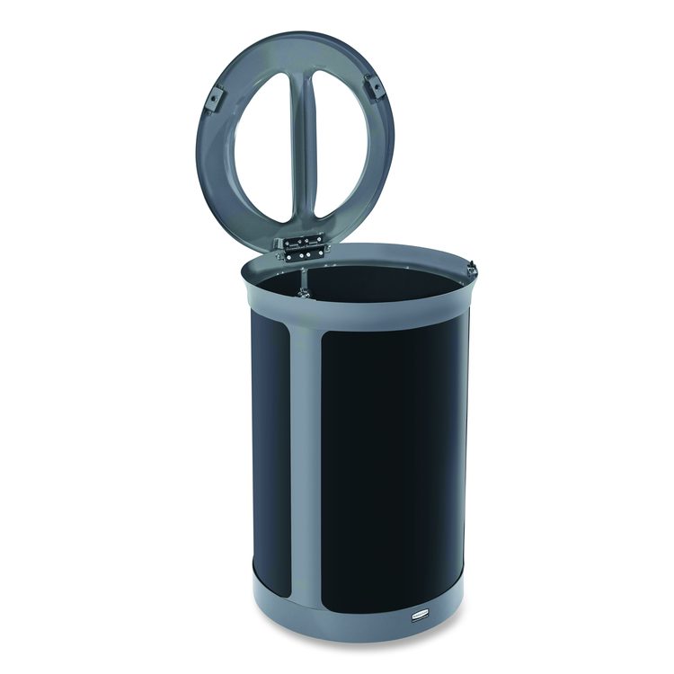 ENHANCE Series Waste Receptacle, Dual Top Hole, 23 gal, Metal, Pearl Gray/Umbra Gray