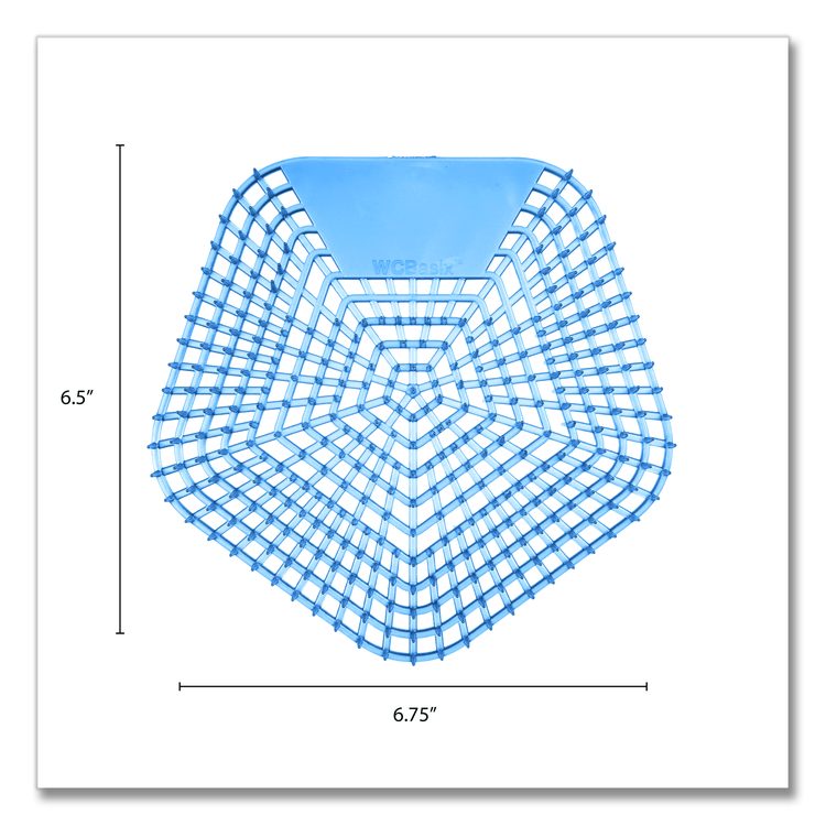 Anti-Splash Urinal Screen, Clean Cotton Scent, Blue, 0.11 oz, 10/Box