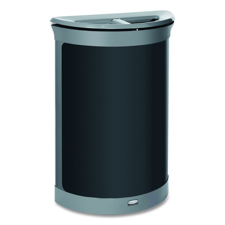ENHANCE Series Waste Receptacle, Dual Top Hole, 11.5 gal, Metal, Pearl Gray/Umbra Gray