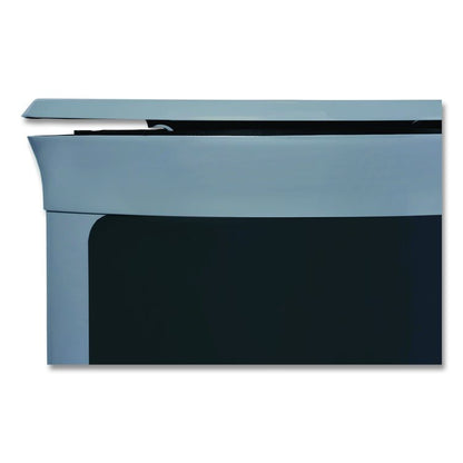 ENHANCE Series Waste Receptacle, Dual Top Hole, 11.5 gal, Metal, Pearl Gray/Umbra Gray