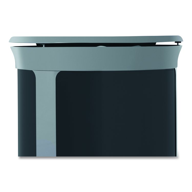 ENHANCE Series Waste Receptacle, Dual Top Hole, 33 gal, Metal, Pearl Gray/Umbra Gray