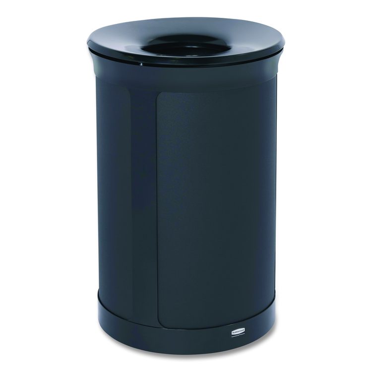 ENHANCE Series Waste Receptacle, 23 gal, Metal, Jet Black Metallic