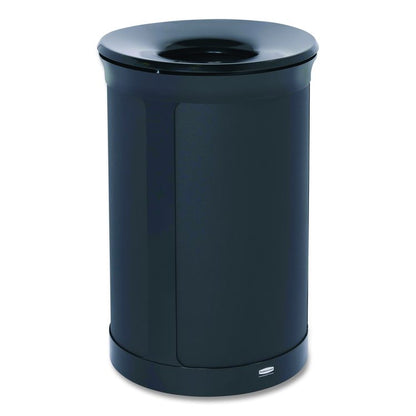 ENHANCE Series Waste Receptacle, 23 gal, Metal, Jet Black Metallic