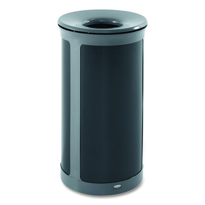 ENHANCE Series Waste Receptacle, 33 gal, Metal, Pearl Gray/Umbra Gray