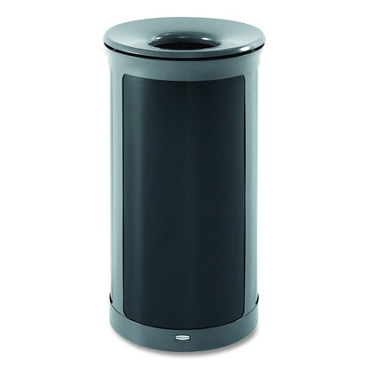 ENHANCE Series Waste Receptacle, 33 gal, Metal, Pearl Gray/Umbra Gray