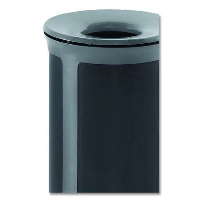 ENHANCE Series Waste Receptacle, 33 gal, Metal, Pearl Gray/Umbra Gray