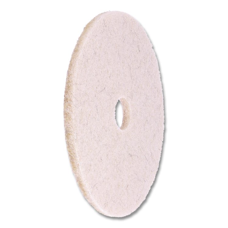 Natural Hog Hair Burnishing Floor Pads, 17" Diameter, Tan, 5/Carton