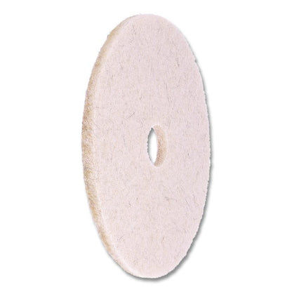 Natural Hog Hair Burnishing Floor Pads, 17" Diameter, Tan, 5/Carton