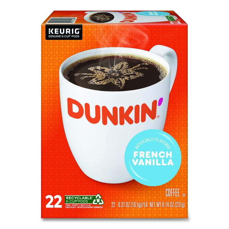 K-Cup Pods, French Vanilla, 22 Pods/Box