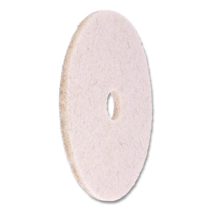 Natural Hog Hair Burnishing Floor Pads, 21" Diameter, Tan, 5/Carton