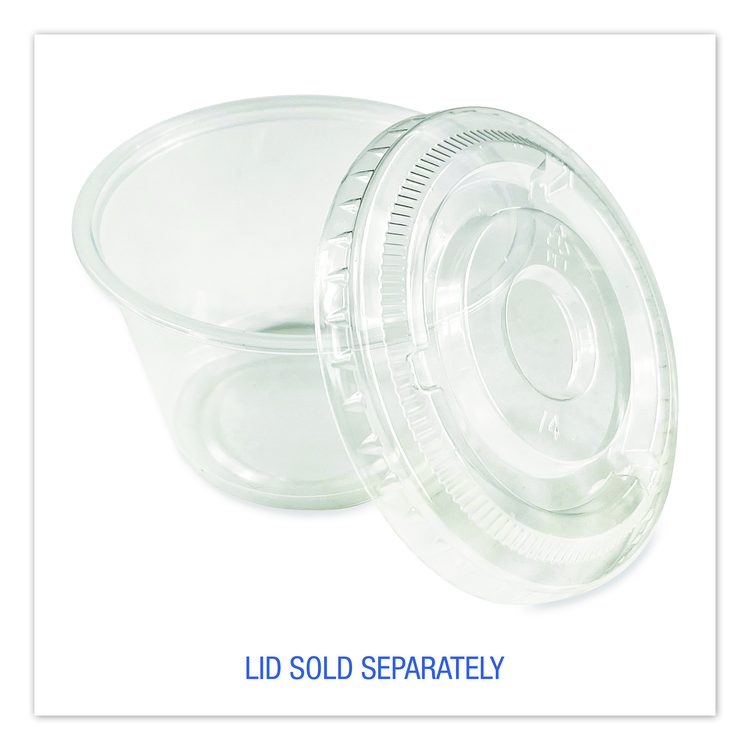 Souffle/Portion Cups, 4 oz, Plastic, Translucent, 2,500/Carton