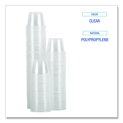 Souffle/Portion Cups, 4 oz, Plastic, Translucent, 2,500/Carton