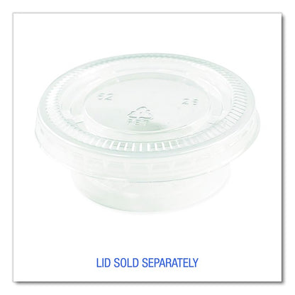 Souffle/Portion Cups, 1.5 oz, Plastic, Translucent, 2,500/Carton