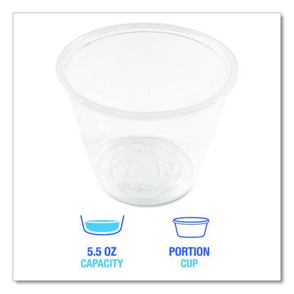 Souffle/Portion Cups, 5.5 oz, Plastic, Translucent, 2,500/Carton