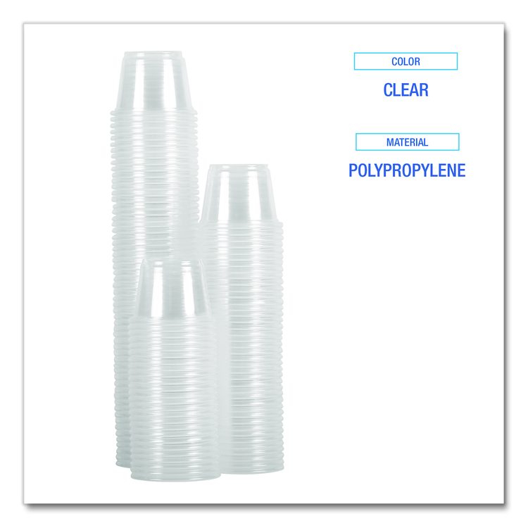Souffle/Portion Cups, 5.5 oz, Plastic, Translucent, 2,500/Carton