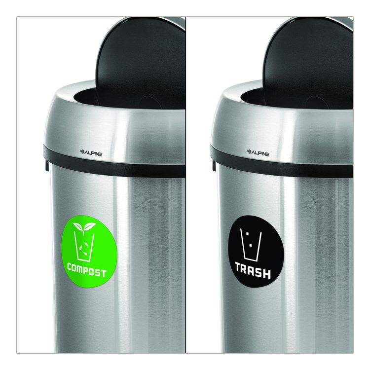 17 Gallon Stainless Steel Indoor Compost and Trash Station with Swivel Lid