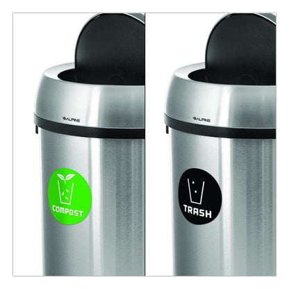 17 Gallon Stainless Steel Indoor Compost and Trash Station with Swivel Lid