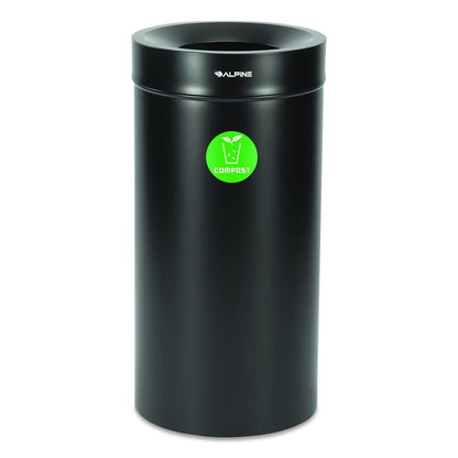 27 Gallon Black Stainless Steel Compost Can