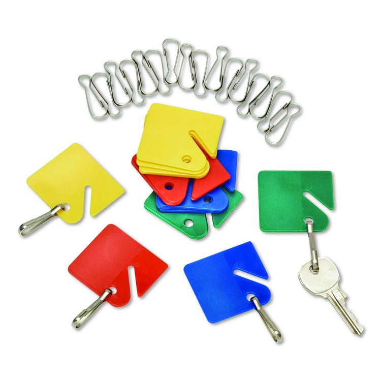 Plastic Identification Key Tags, Plastic, Assorted Colors, 20/Pack