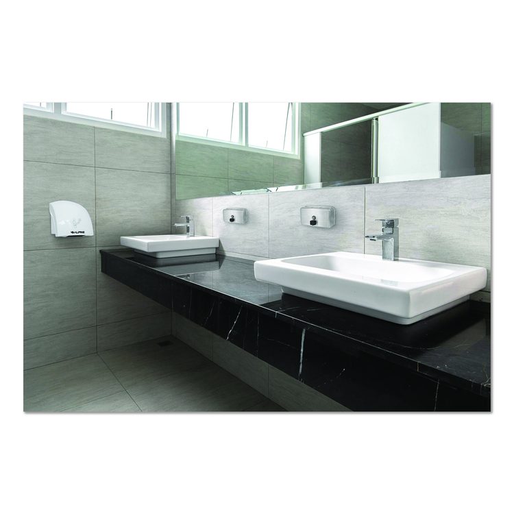 Horizontal Manual Surface-Mounted Stainless Steel Liquid Soap Dispenser, 40 oz, 2.8 x 8.1 x 4.8, Brushed Stainless Steel