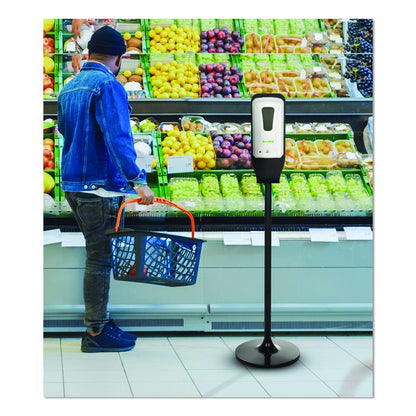 Automatic Foam Hand Sanitizer/Soap Dispenser with Floor Stand, 40 oz, 4.48 x 6 x 45, White