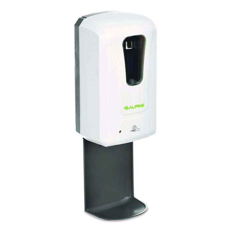 Wall Mount Automatic Foam Hand Sanitizer Soap Dispenser with Drip Tray, 40 oz, 4.48 x 6 x 18.1, White