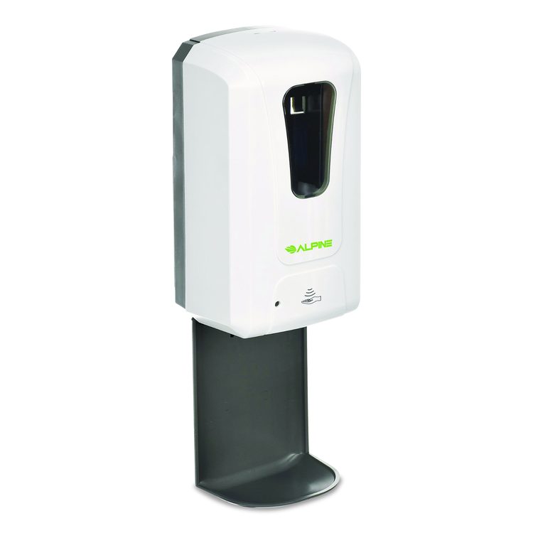 Wall Mount Automatic Gel Hand Sanitizer/Soap Dispenser with Drip Tray, 40 oz, 4.48 x 6 x 18.1, White