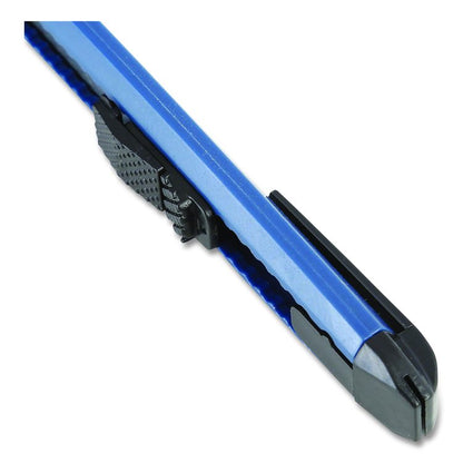 Snap-Off Utility Knife, 9 mm Blade, 5" Plastic Handle, Blue