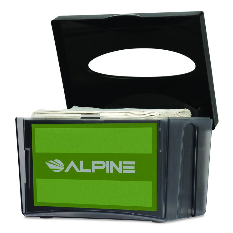 Interfold Table Top Dispenser Napkin Holder, 5.9 x 8 x 6.5, Black