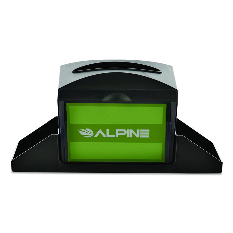 Interfold Table Top Dispenser Napkin Holder with Caddy, 6 x 14.17 x 6.5, Black