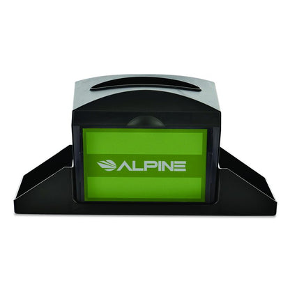 Interfold Table Top Dispenser Napkin Holder with Caddy, 6 x 14.17 x 6.5, Black