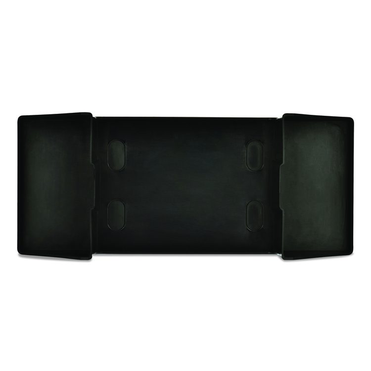 Interfold Table Top Dispenser Napkin Holder with Caddy, 6 x 14.17 x 6.5, Black