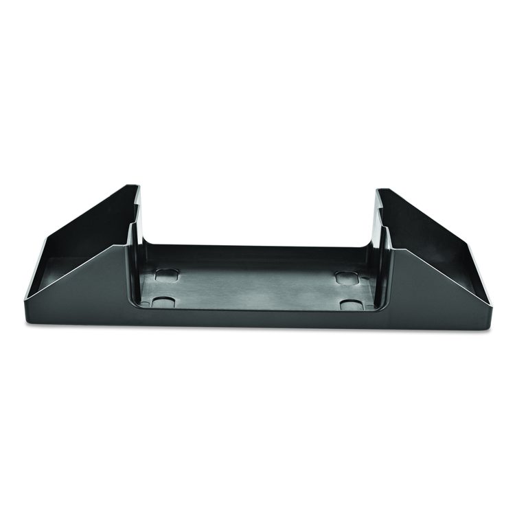 Interfold Table Top Dispenser Napkin Holder with Caddy, 6 x 14.17 x 6.5, Black