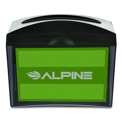 Interfold Table Top Dispenser Napkin Holder with Caddy, 6 x 14.17 x 6.5, Black