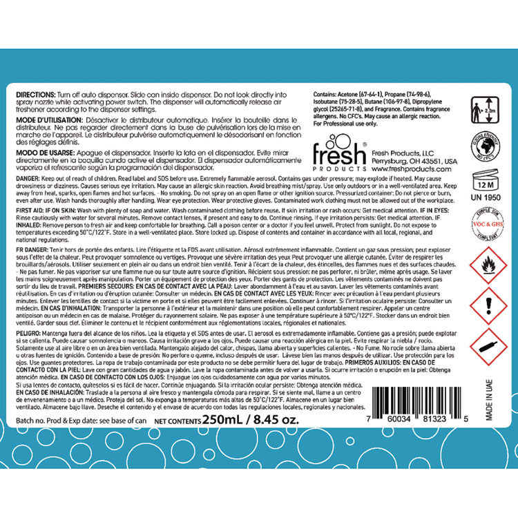 Fusion Metered Aerosols, Cotton Blossom, 8.45 oz Aerosol Spray, 12/Carton