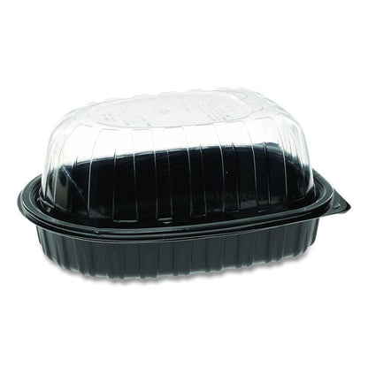 MealMaster Chicken Roaster Base/Lid, 10 x 7.5 x 4, Black/Clear, Plastic, 110/Carton