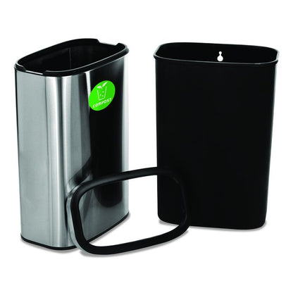10.5 Gallon Compost Can, Brushed Stainless Steel